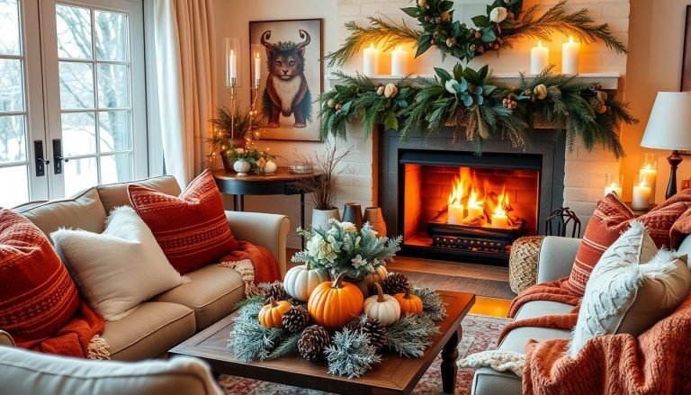 Fall to winter decor transition