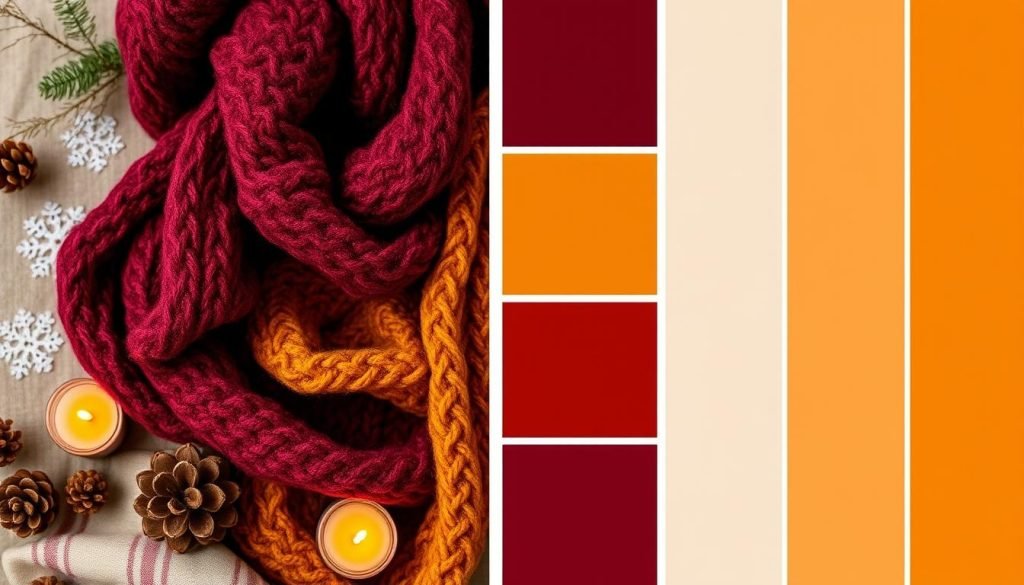 Warm winter color palette