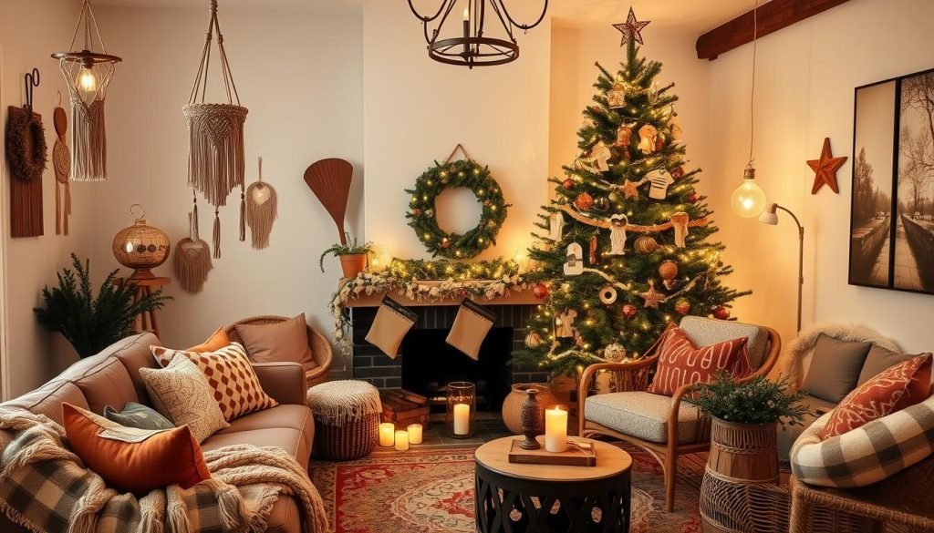 Boho Christmas decor