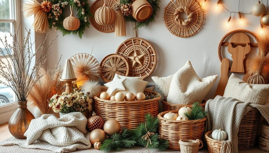 Boho Christmas decor materials