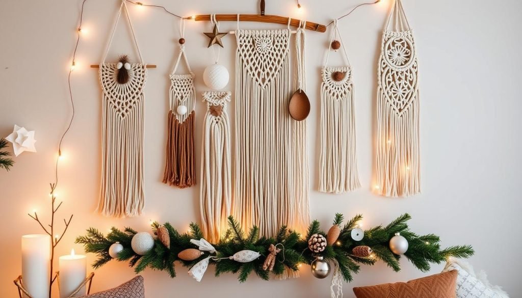 Boho Christmas wall decor
