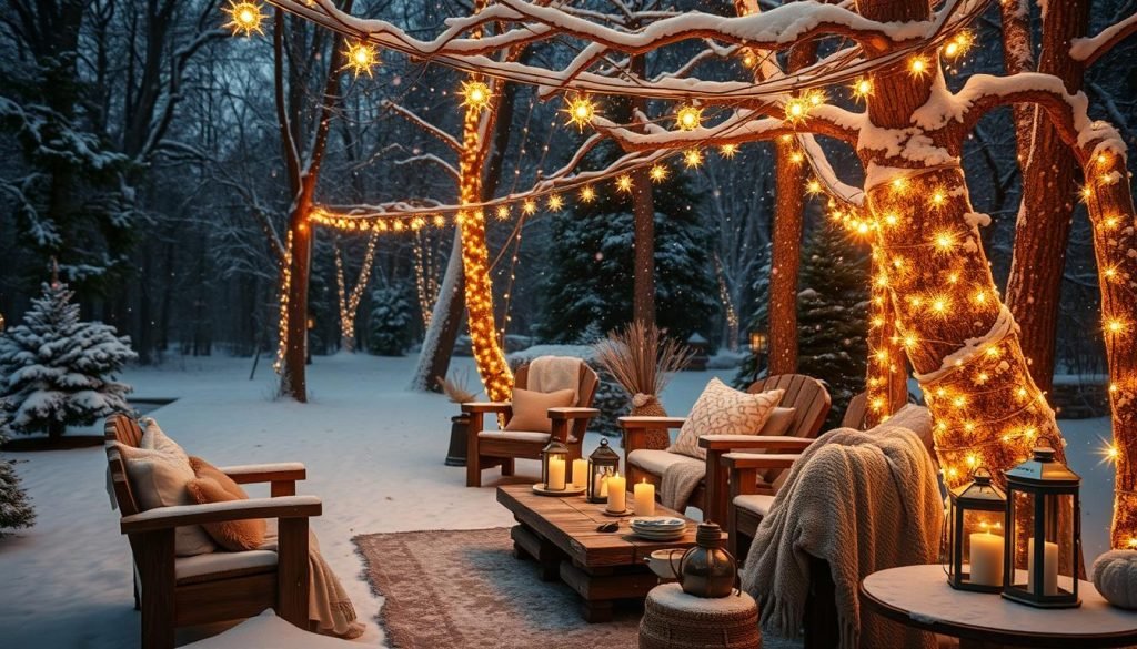 Christmas lights outside