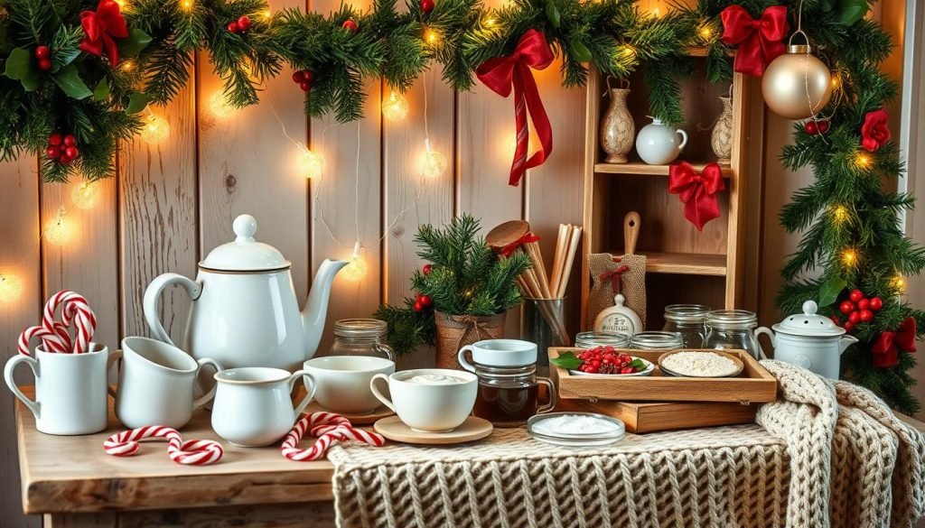 Cozy Christmas Coffee and Hot Cocoa Station