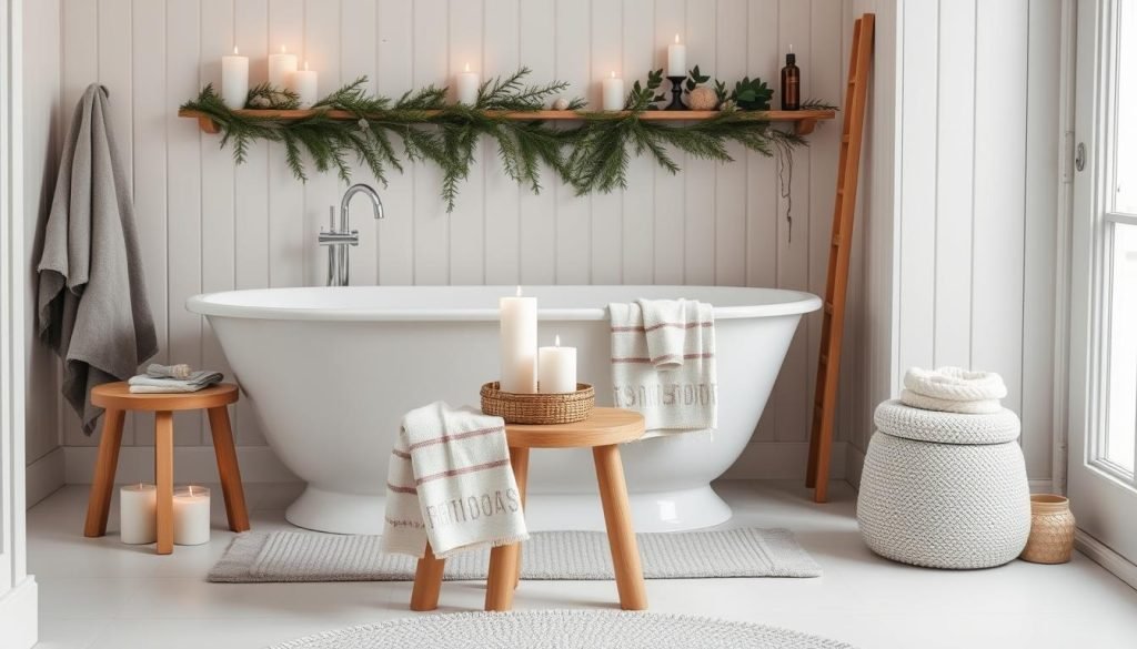 Essential elements for bathroom Christmas decorations