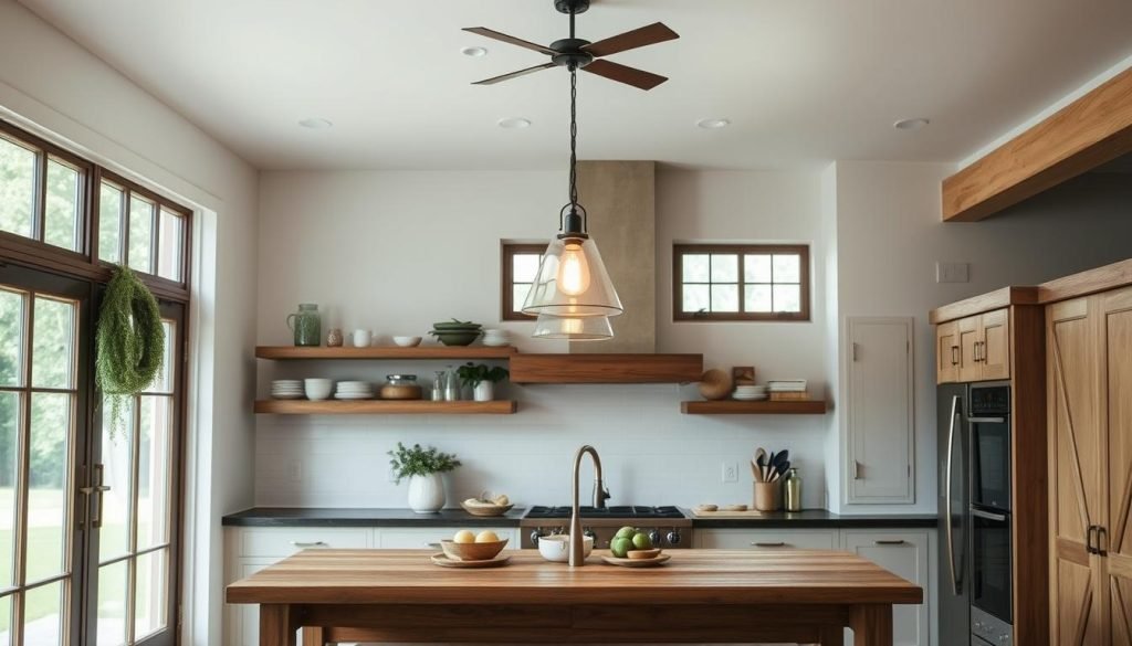 farmhouse kitchen lighting