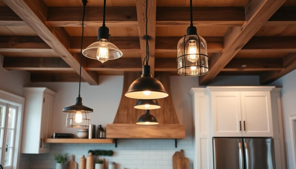 farmhouse style kitchen lighting