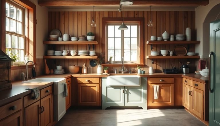 good color palette options for a rustic farmhouse kitchen
